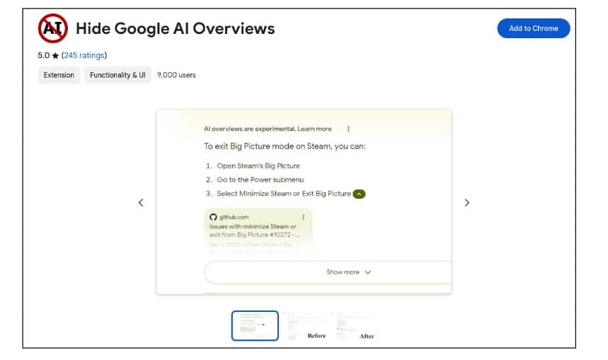 hide ai overview