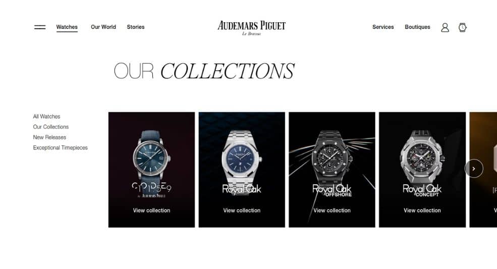 Audemars Piguet Web Designs