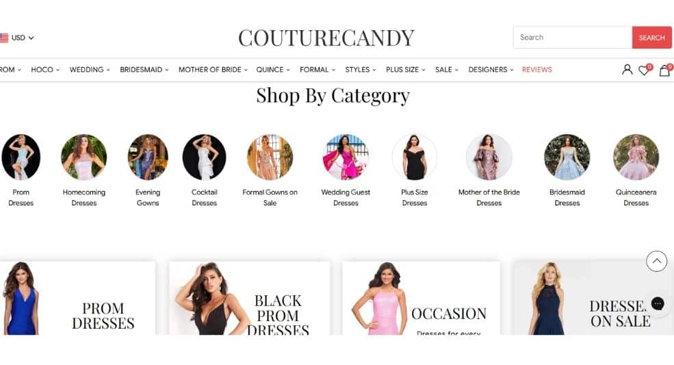 Couture Candy Web Design