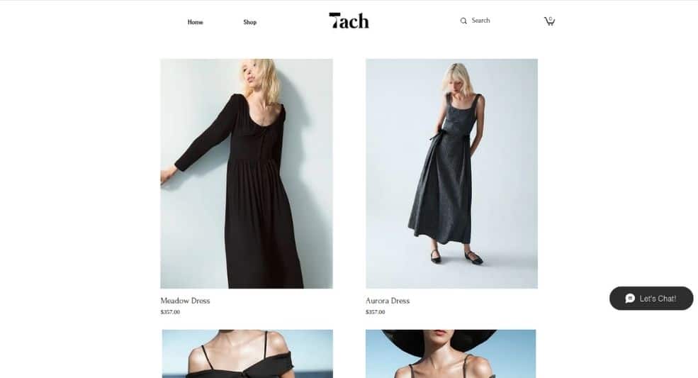 Tach Clothing Web Designs